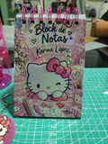 Ejemplo de portada personalizada A6 con Hello Kitty y nombre